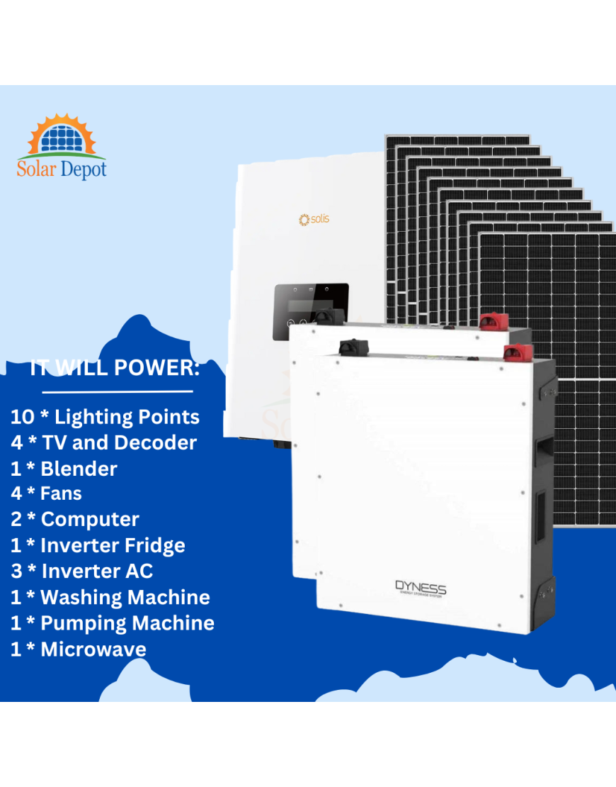 --------SunPower 2 Package--------  5kW Inverter  10KWH Lithium Battery  10 x 555W Solar Panels ROOF RACK Thunder Arrestor Cables